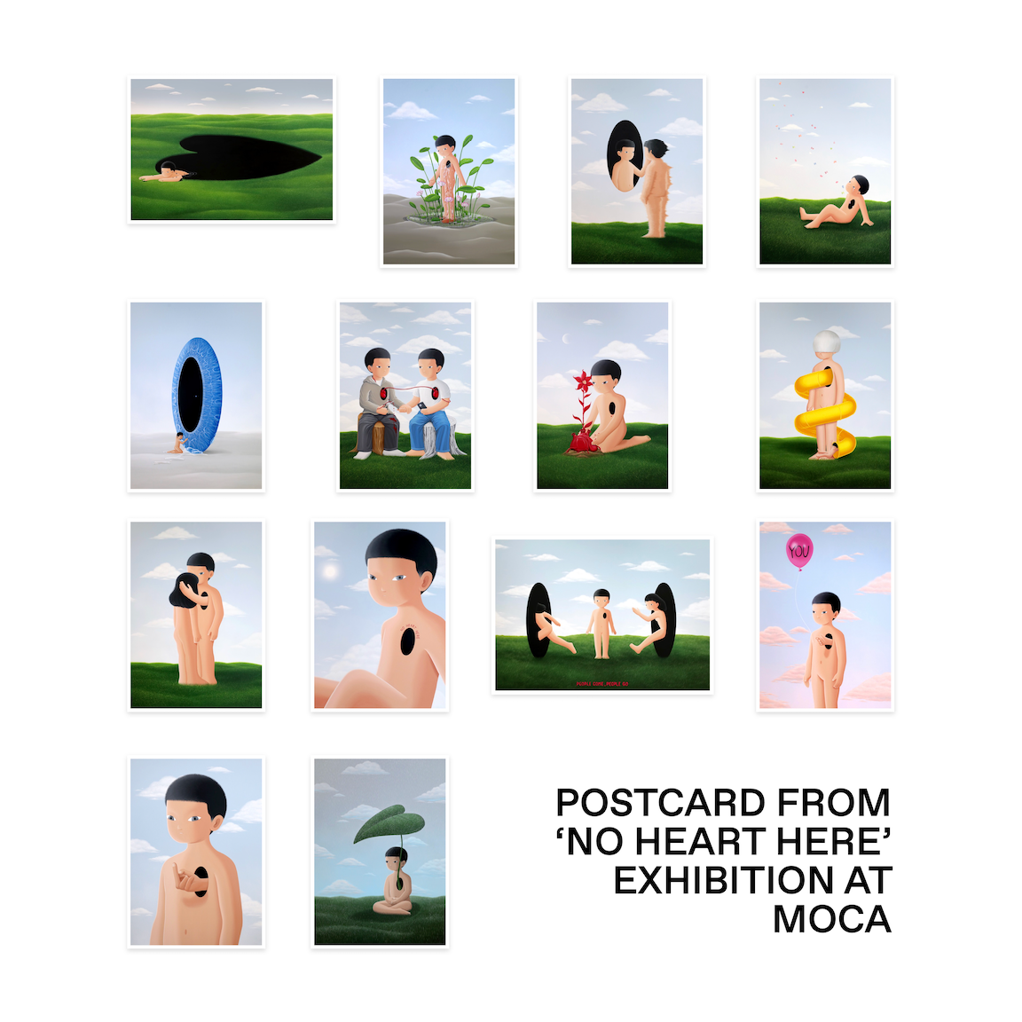 Postcard from "NO HEART HERE" Exhibition at MOCA (2024)